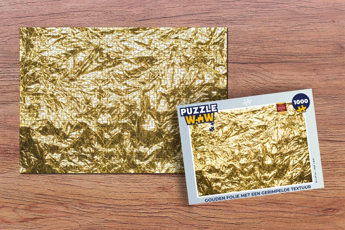 PuzzleWow Legpuzzel 1000 Stuks Gouden folie Multicolor