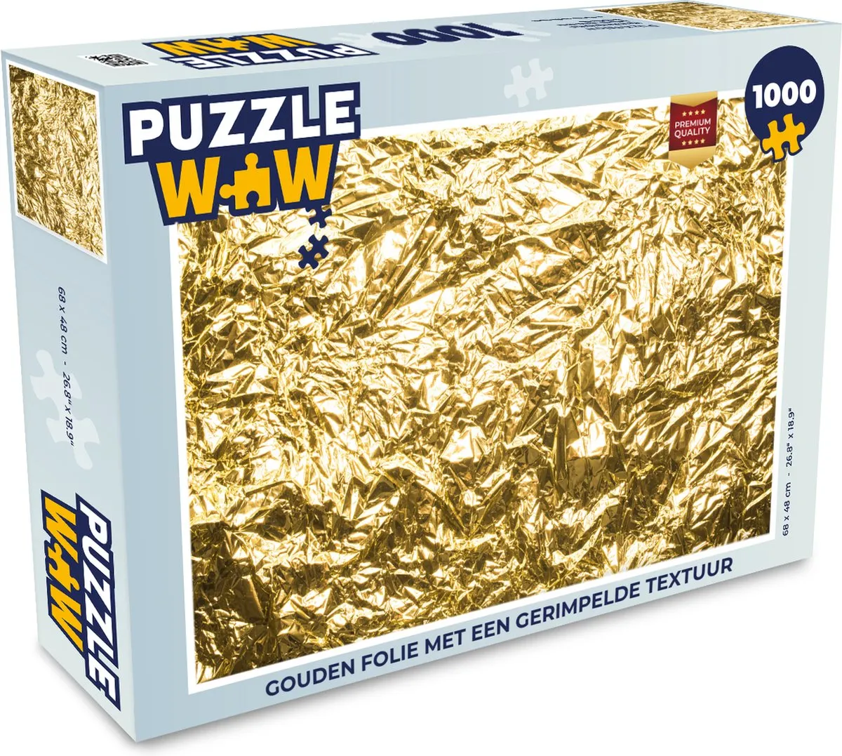 PuzzleWow Legpuzzel 1000 Stuks Gouden folie Multicolor