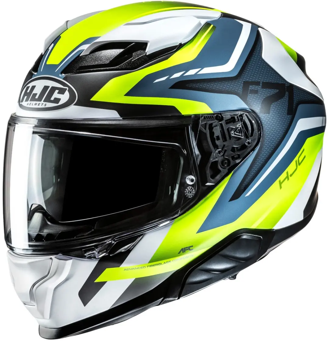 HJC F71 Fes Zwart Wit Blauw Geel Integraalhelm