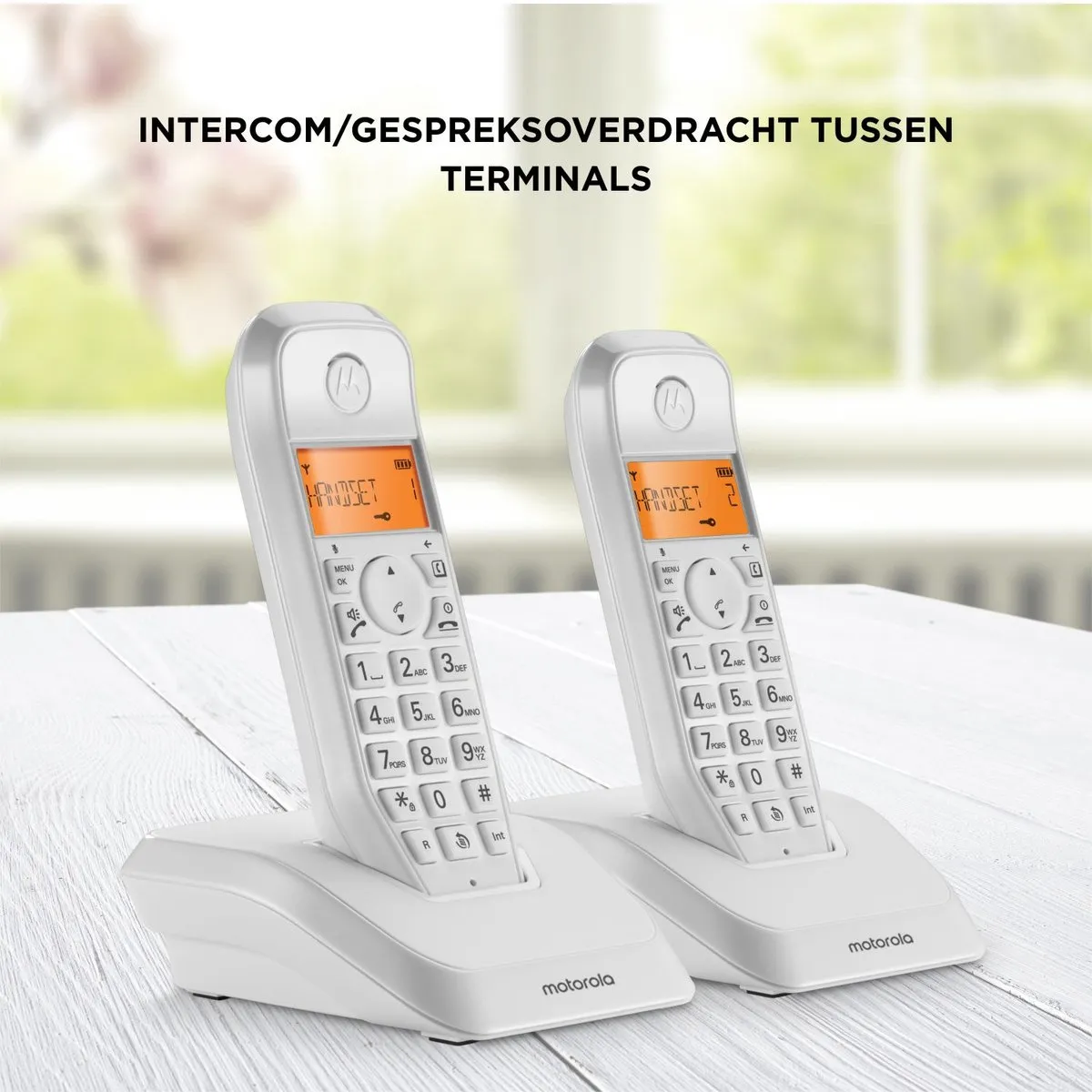 Motorola S1202 Telefoon - 2 Handsets Wit