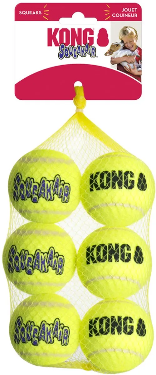 Kong Squeakair Ball - Hondenspeelgoed -  6 St
