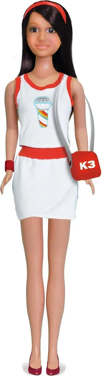 K3 Modepop Microjurkje MEK3N0000590 - Wit met rood