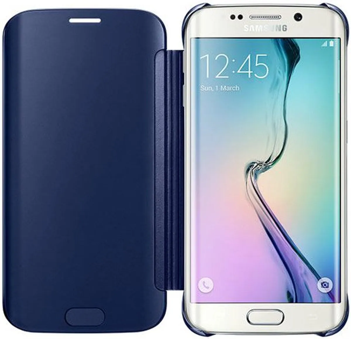 Samsung Galaxy S6 Edge Clear View Cover EF-ZG925BBEGWW - Zwart