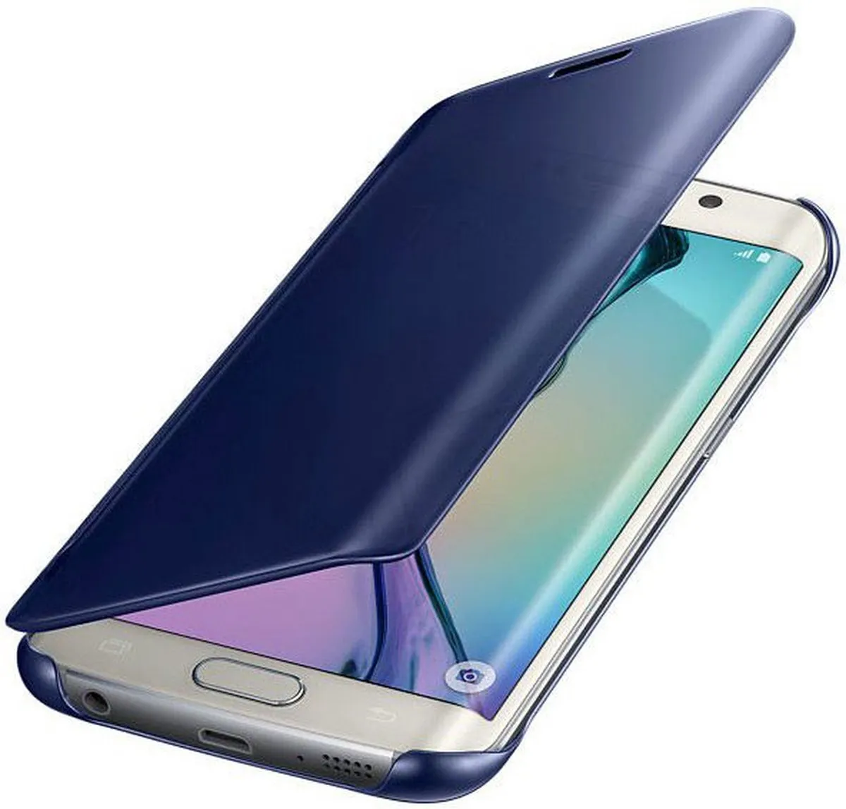 Samsung Galaxy S6 Edge Clear View Cover EF-ZG925BBEGWW - Zwart - afbeelding 6 van 6