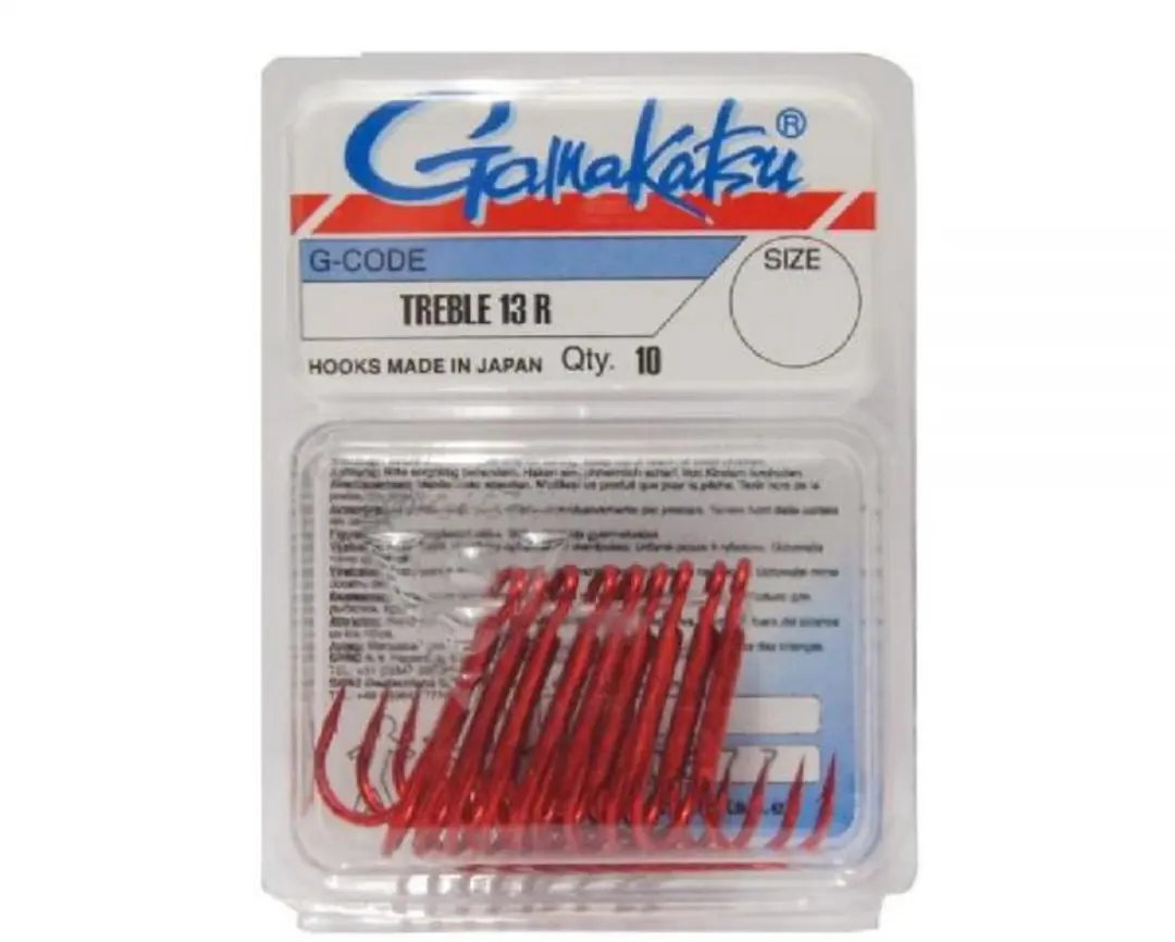 Gamakatsu Treble 13R Rood Red / #1