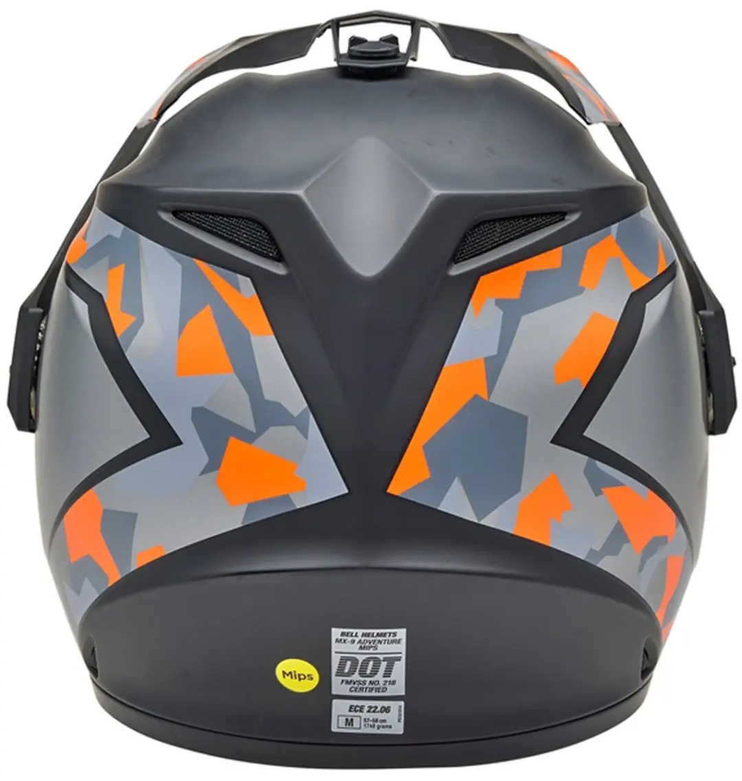 Bell MX-9 Adventure MIPS Integralhelm - Zwart/Grijs/Oranje - afbeelding 6 van 6