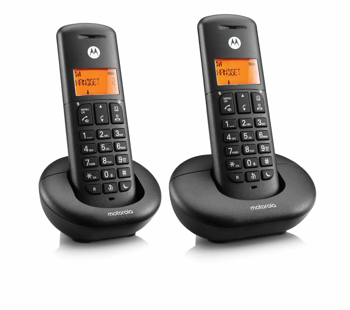Motorola F52000K50O2AES03 Draadloze Telefoon - 2 Stuks - Zwart
