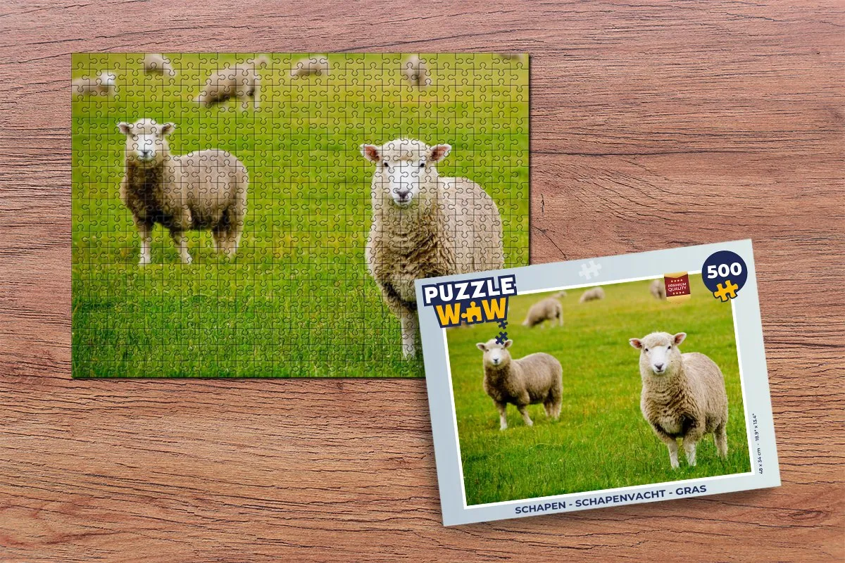 PuzzleWow Schapen Legpuzzel 500 Stuks - Multicolor