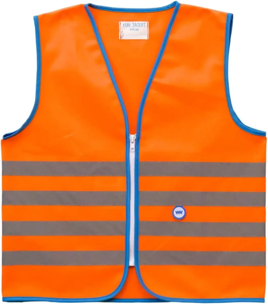 Wowow Fun Veiligheidshesje kind maat M - oranje - afbeelding 4 van 5