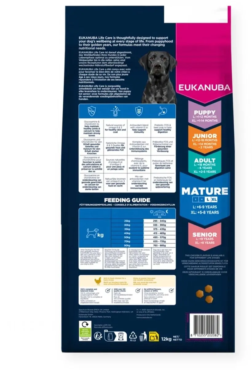 Eukanuba Dog Mature & Senior Large Breed Kip - 12 kg