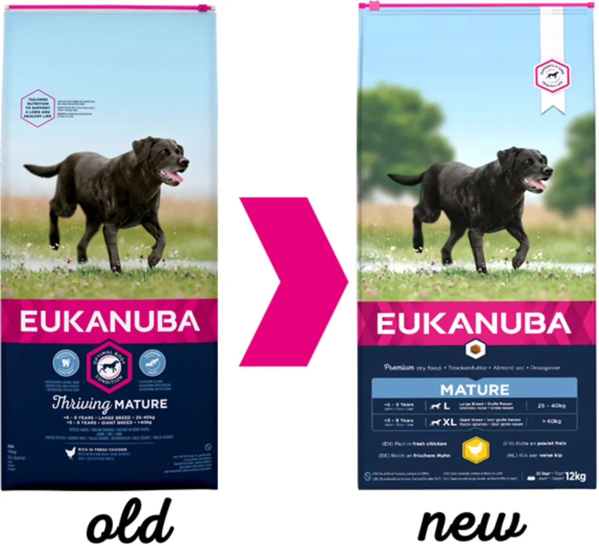 Eukanuba Dog Mature & Senior Large Breed Kip - 12 kg