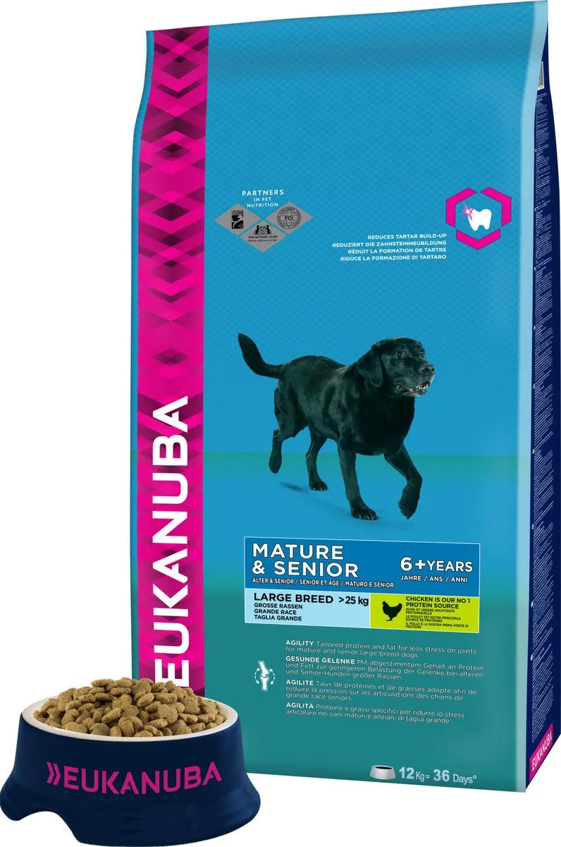Eukanuba Dog Mature & Senior Large Breed Kip - 12 kg