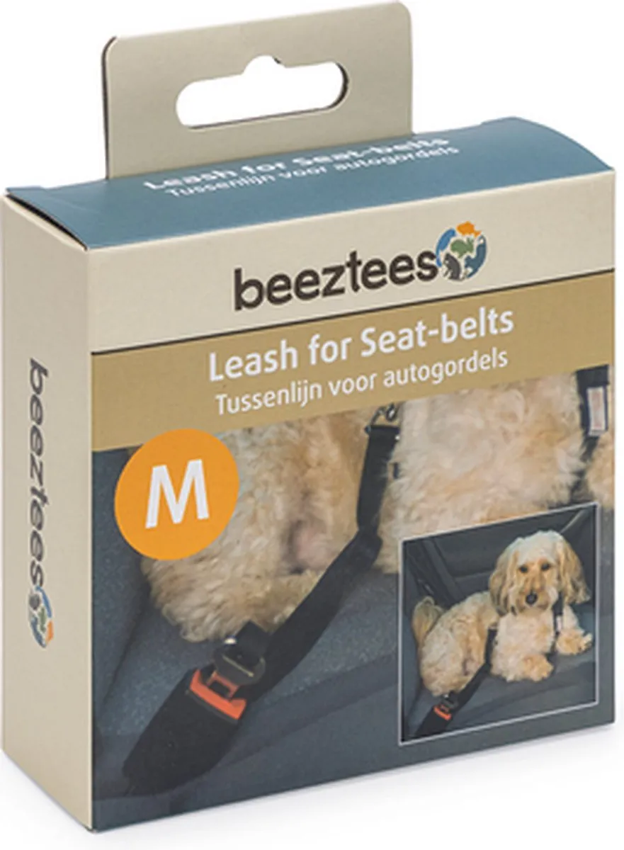 Beeztees Autogordel voor Honden M - Zwart