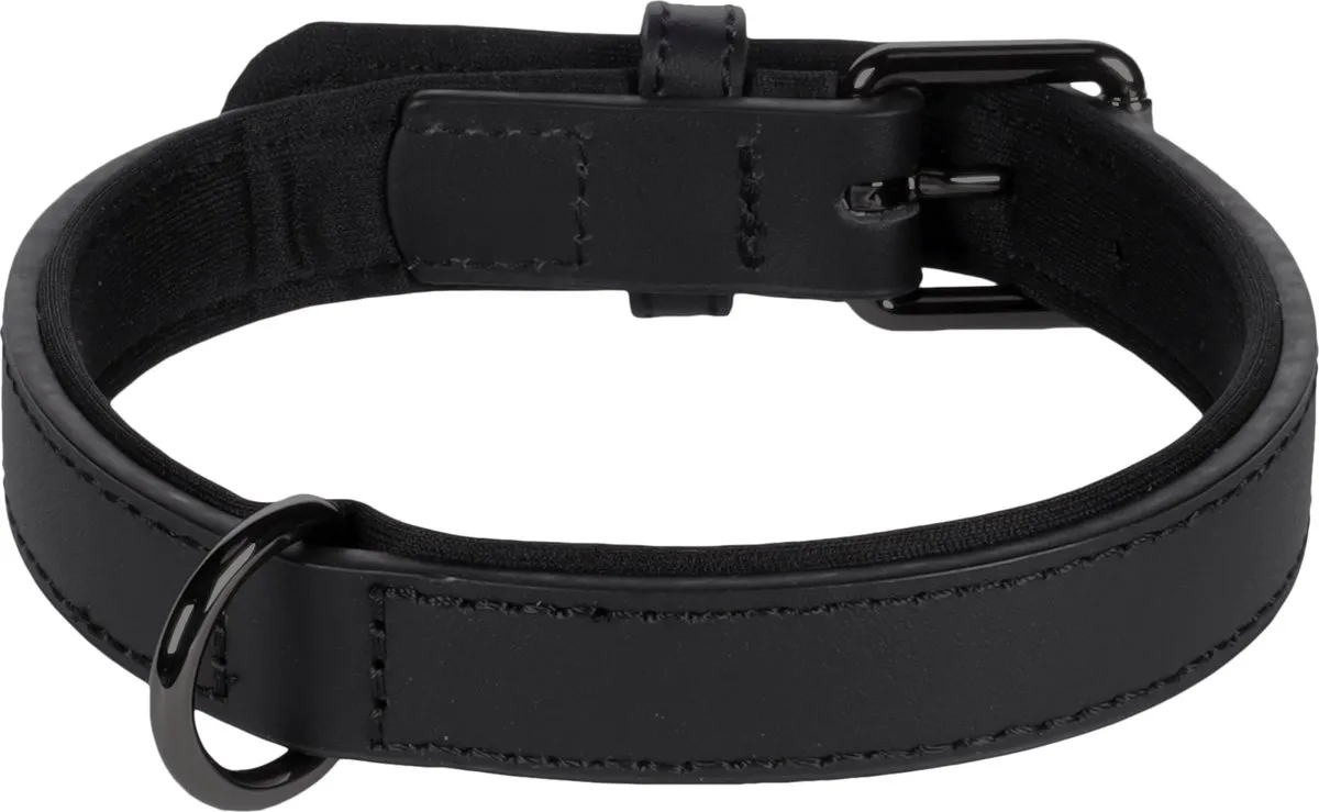 Flamingo Binti Halsband - Zwart - Neopreen - 20mm - 31-39cm