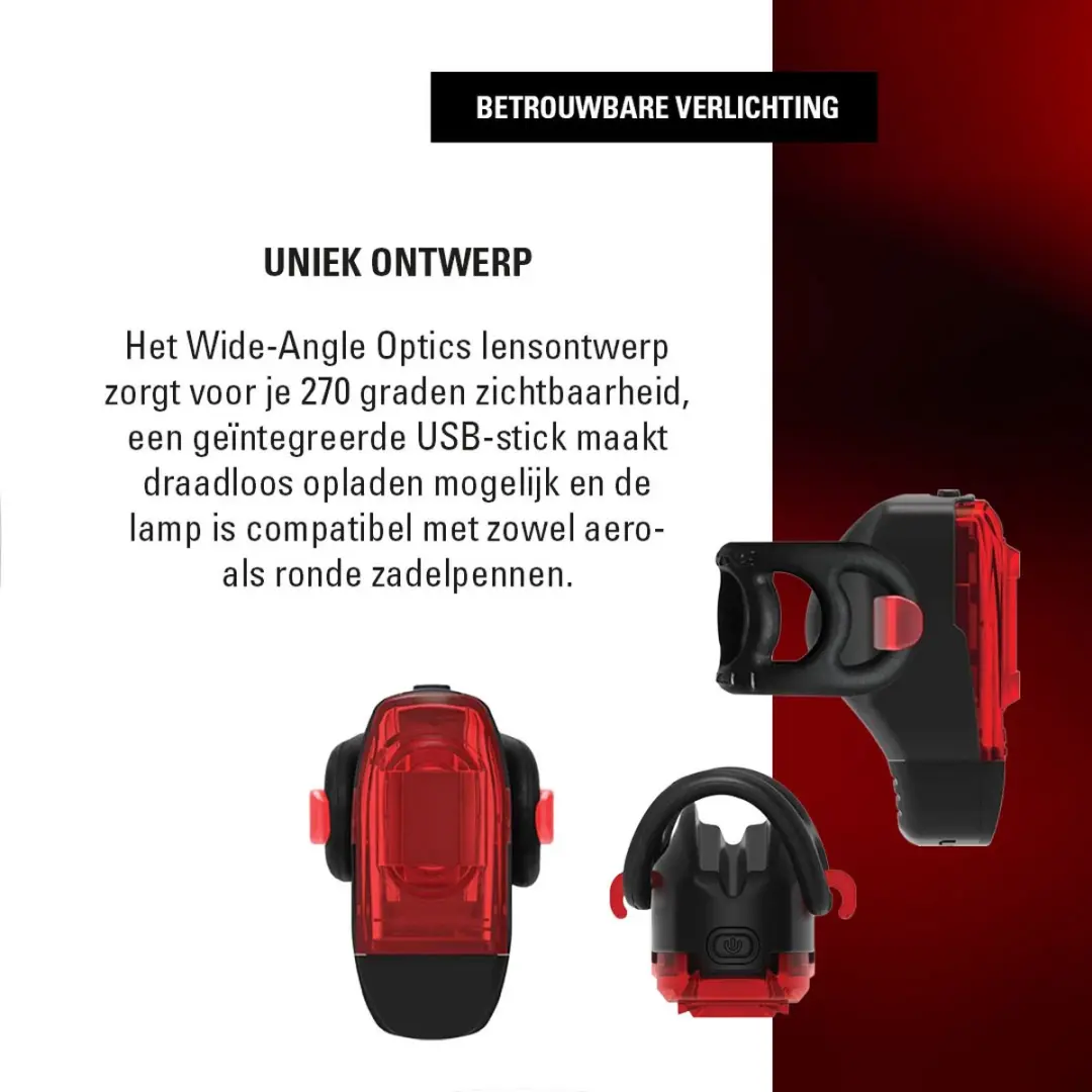 LEZYNE KTV DRIVE+ 40 ACHTERLICHT ZWART - afbeelding 4 van 6