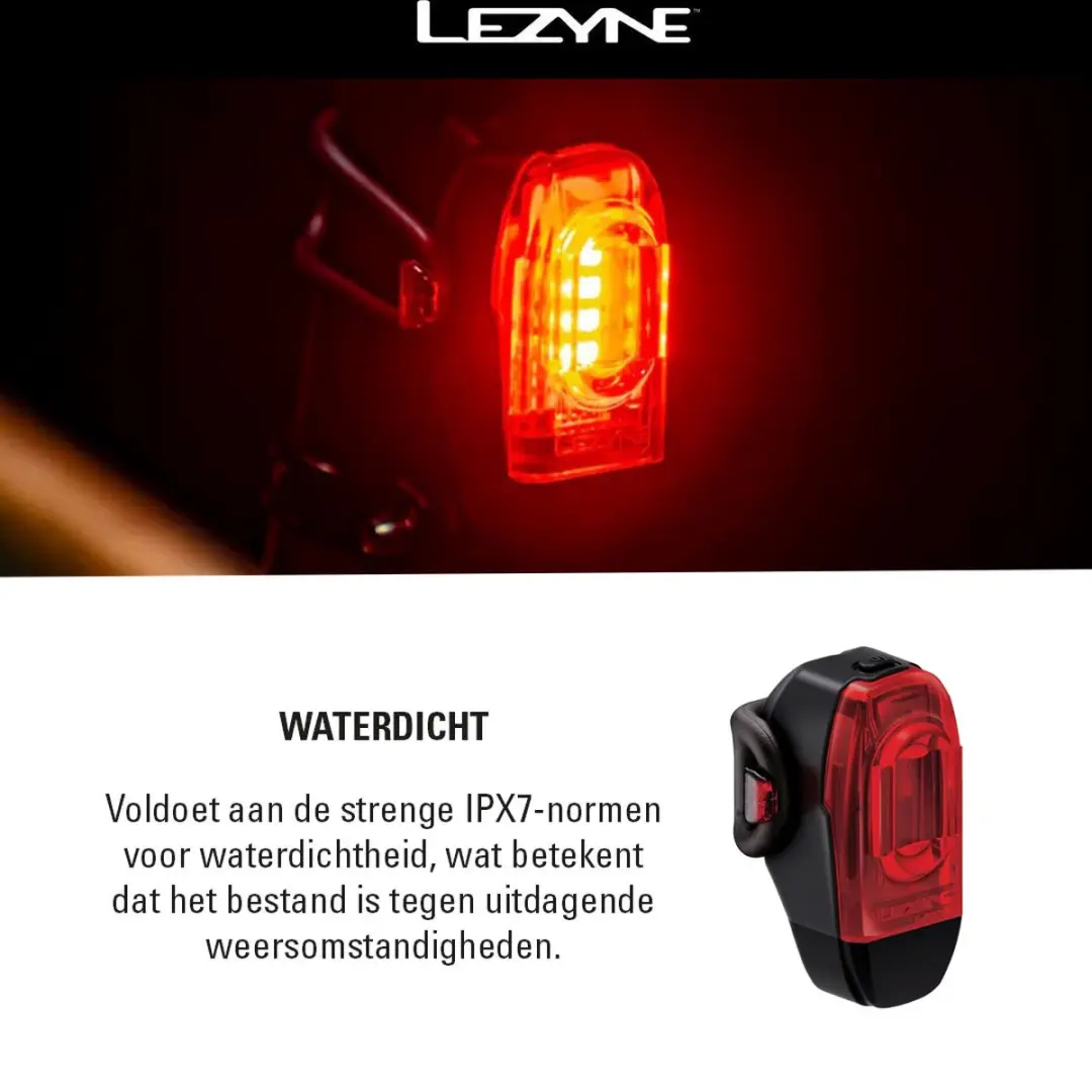 LEZYNE KTV DRIVE+ 40 ACHTERLICHT ZWART - afbeelding 2 van 6