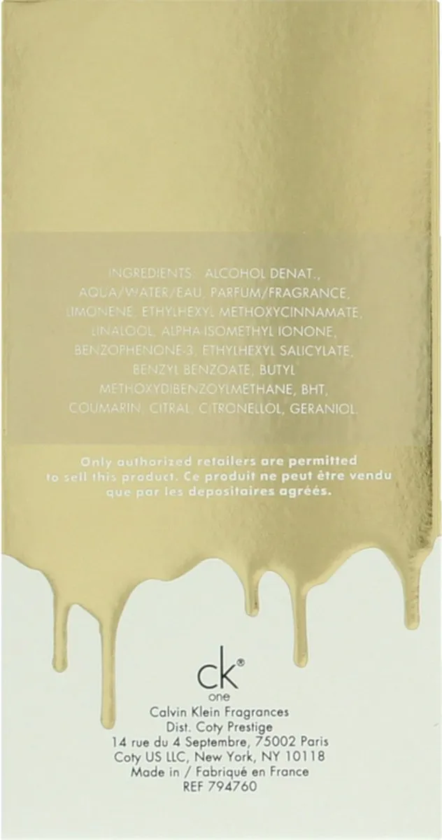 Calvin Klein CK One Gold Eau de Toilette 100ml