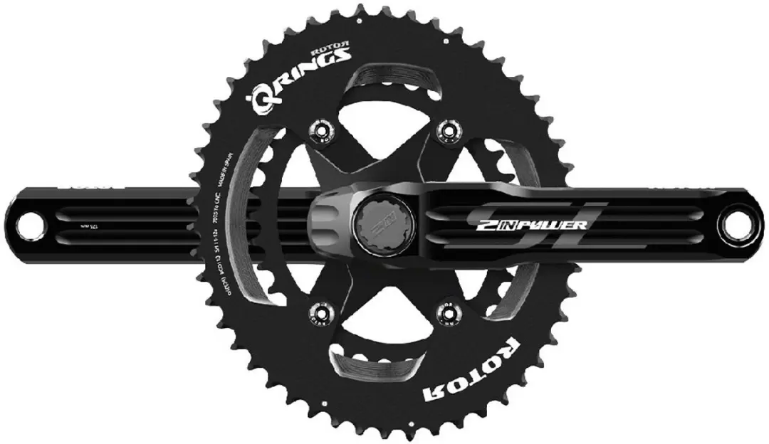 Rotor 2 In Power Sl Oval Crankstel Met Vermogensmeter Zilver 170 mm / 52/36t