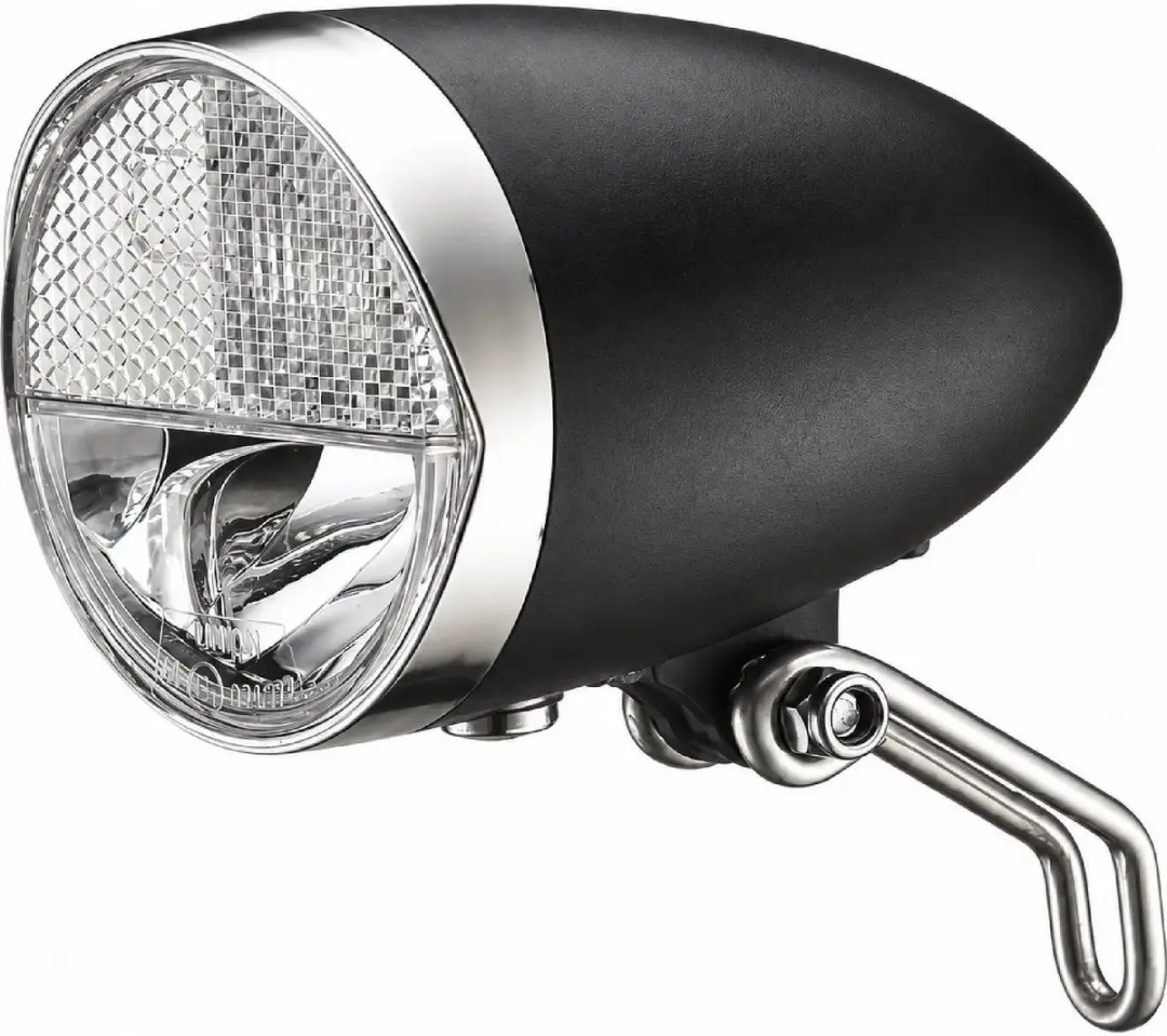 Union Koplamp LED 30 lux zwart voor e-bike 6-44 V met klassieke vorm en montageb