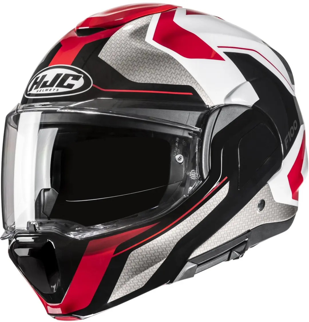 HJC F100 Bios Zwart Grijs Rood Systeemhelm