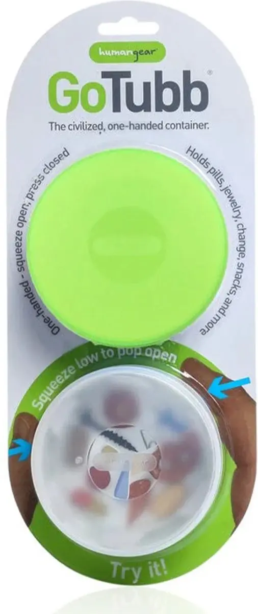 Human Gear GoTubb 2-Pack Large Opbergdoosjes Clear/Green