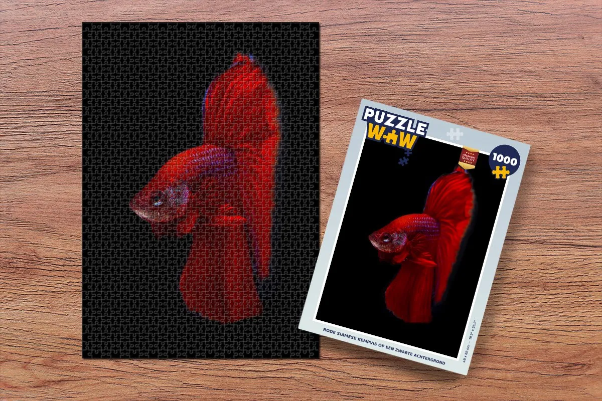 PuzzleWow Vis Dieren Legpuzzel 1000 Stuks - Rood