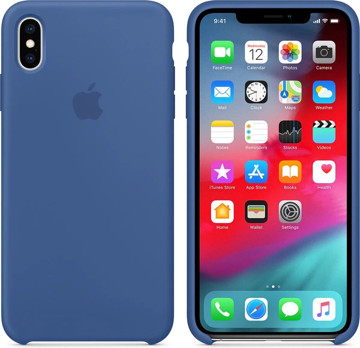 Apple Silicone Backcover iPhone Xs Max MVF62ZM/A - Delft Blue