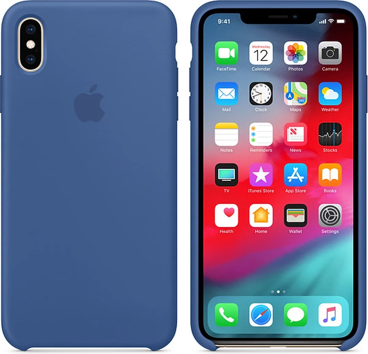 Apple Silicone Backcover iPhone Xs Max MVF62ZM/A - Delft Blue