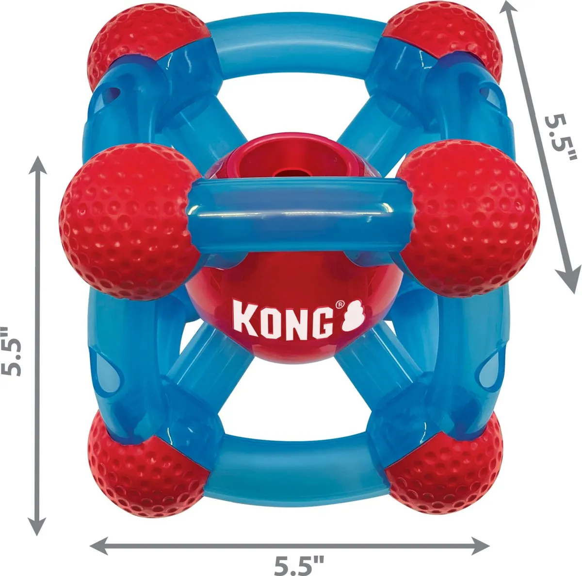 KONG Rewards Tinker Speelgoed - 14,5 cm - Rood/Blauw - afbeelding 5 van 5