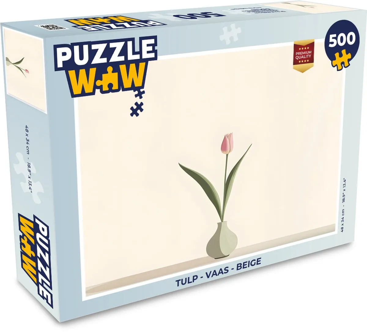 PuzzleWow Tulp Vaas Legpuzzel 500 Stuks