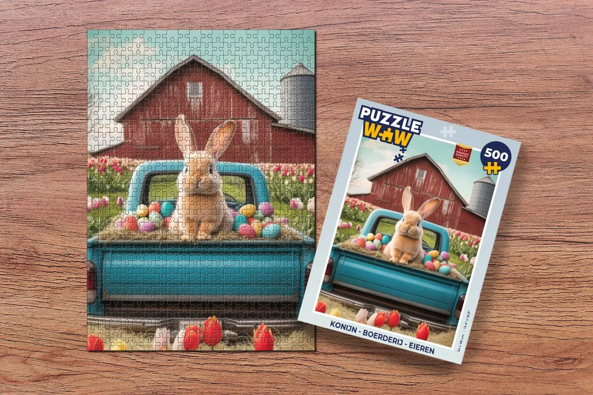 PuzzleWow Konijn Boerderij Legpuzzel 500 Stuks - MPN 8721172701671