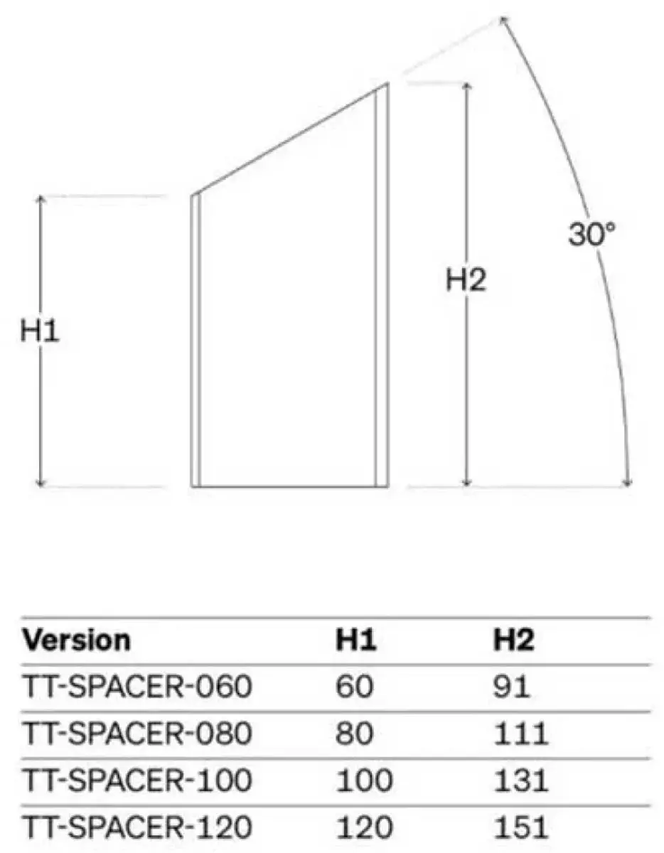 Deda TT Spacer 120mm - Zwart - afbeelding 2 van 3