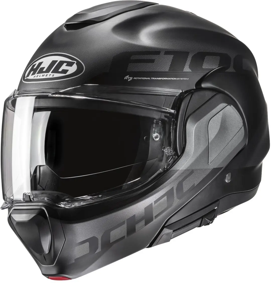 HJC F100 Hetal Zwart Grijs Systeemhelm