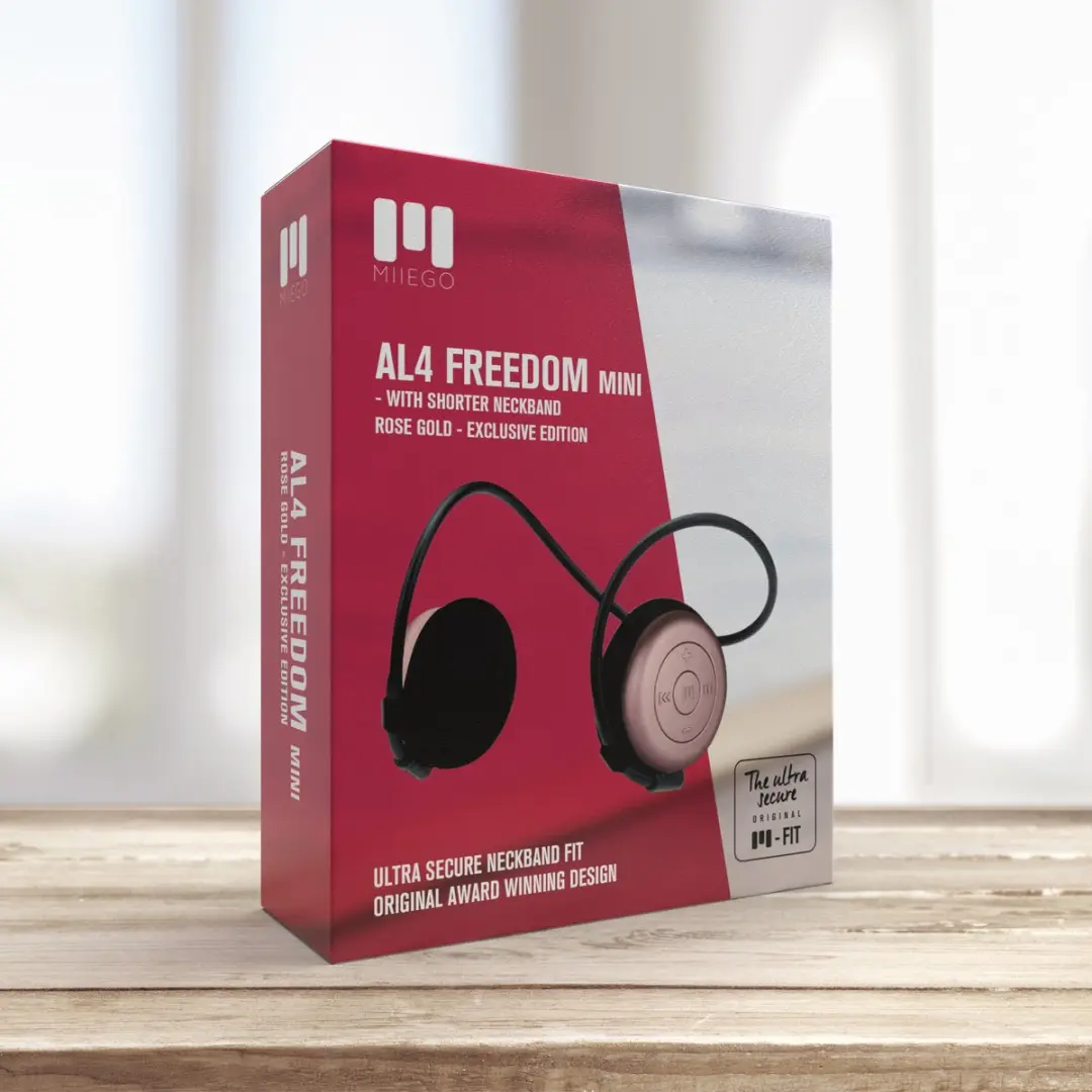MIIEGO AL4 Freedom Mini On-Ear Sportkoptelefoon Roze Gold - afbeelding 4 van 4