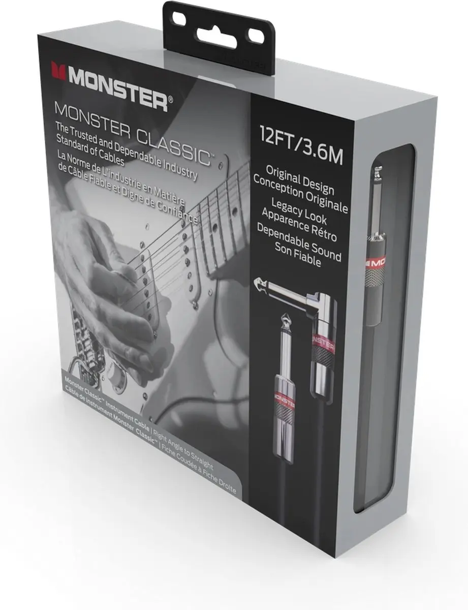 Monster Cable Classic Gitaarkabel 6.4 Meter Recht/Haakse Pluggen 600497