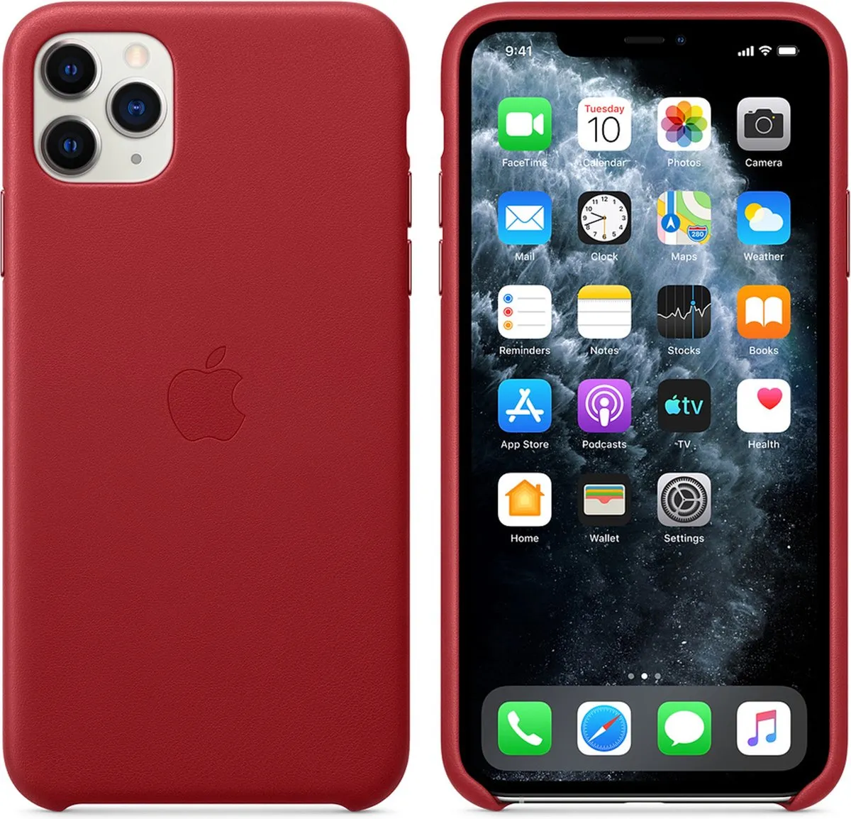 Apple iPhone 11 Pro Max Leren Hoesje - Rood MX0F2ZM/A