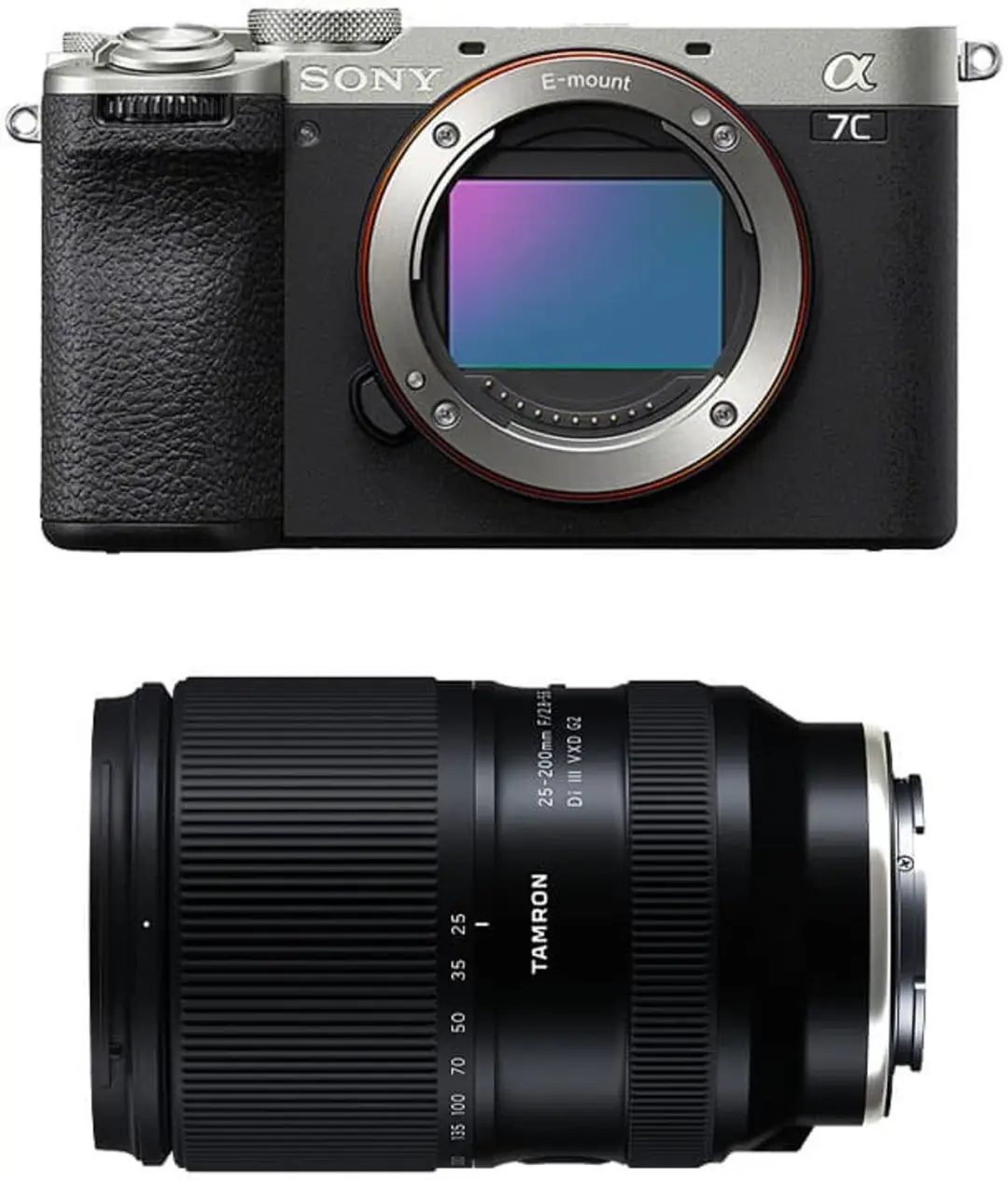SONY Alpha 7C II Silber + TAMRON Objektiv 25-200mm f/2.8-5.6 Di III VXD G2