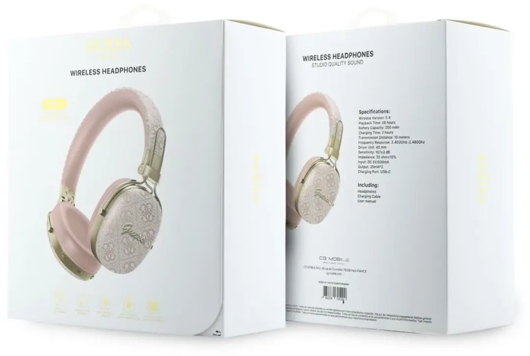Guess Metal 4G Handsfree Roze - afbeelding 4 van 4