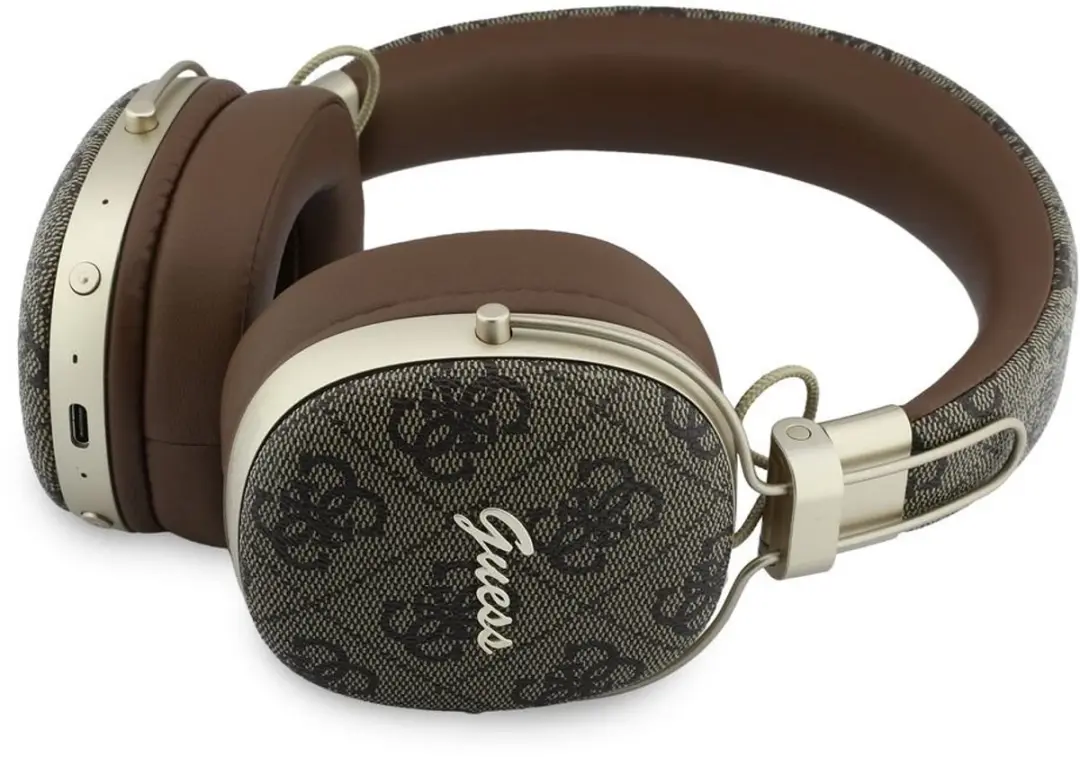 Guess Metal 4G Bluetooth koptelefoon - Bruin - afbeelding 3 van 4