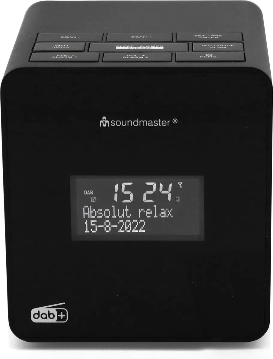 Soundmaster UR109SW Wekkerradio DAB+ - Zwart - afbeelding 5 van 5