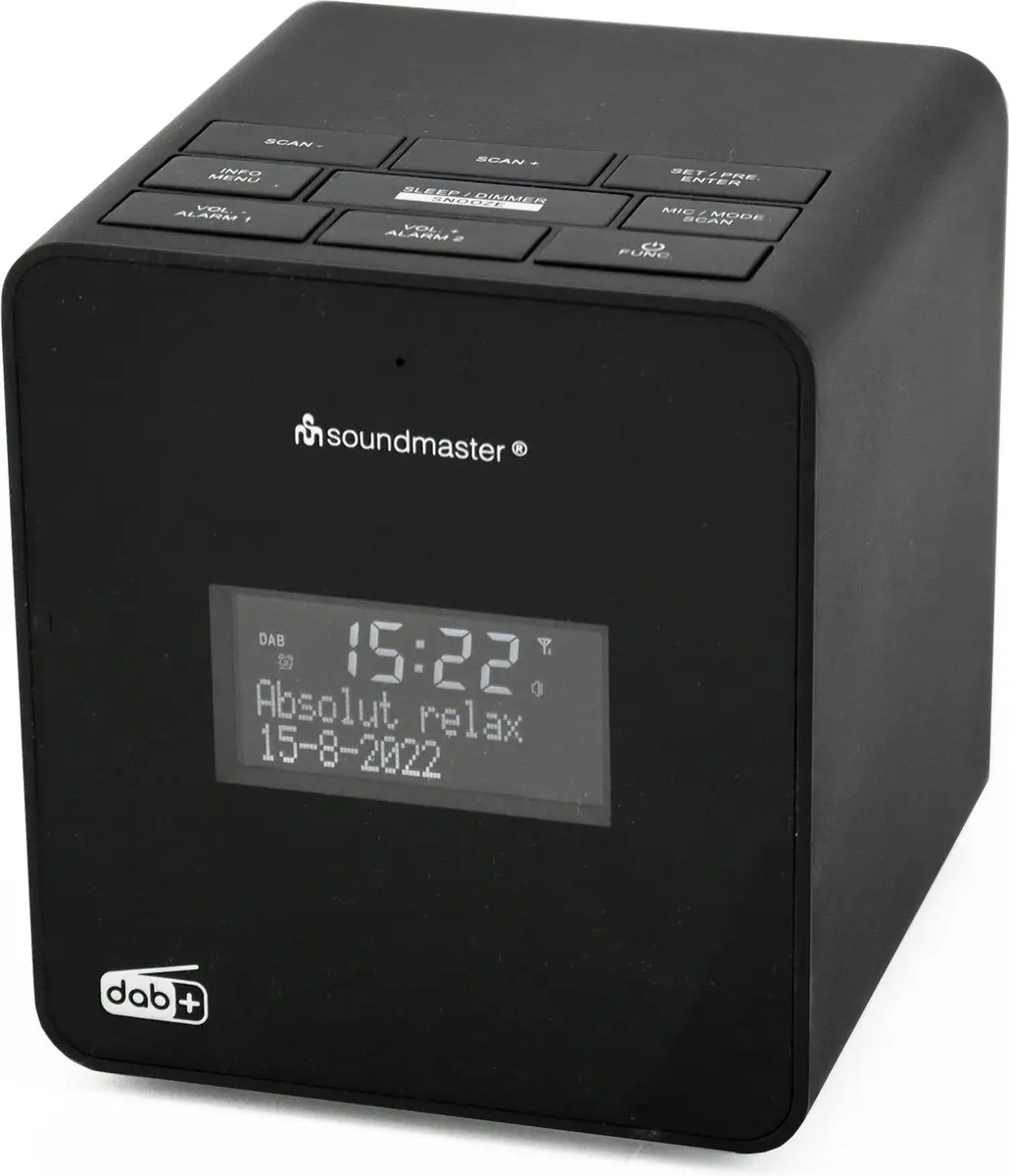 Soundmaster UR109SW Wekkerradio DAB+ - Zwart - afbeelding 3 van 5