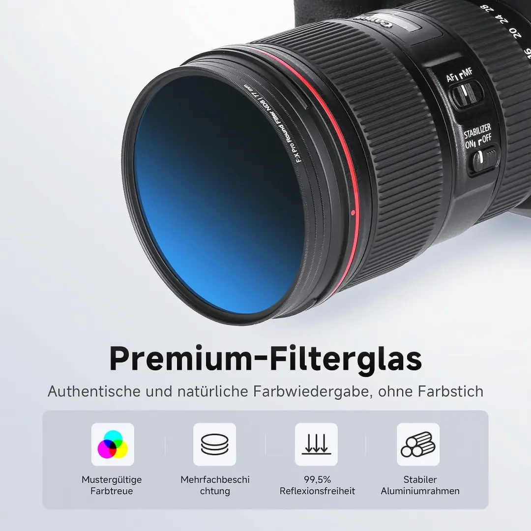 Rollei F:X Pro ND Filter Set 82mm - ND8, ND64, ND1000 - afbeelding 3 van 6