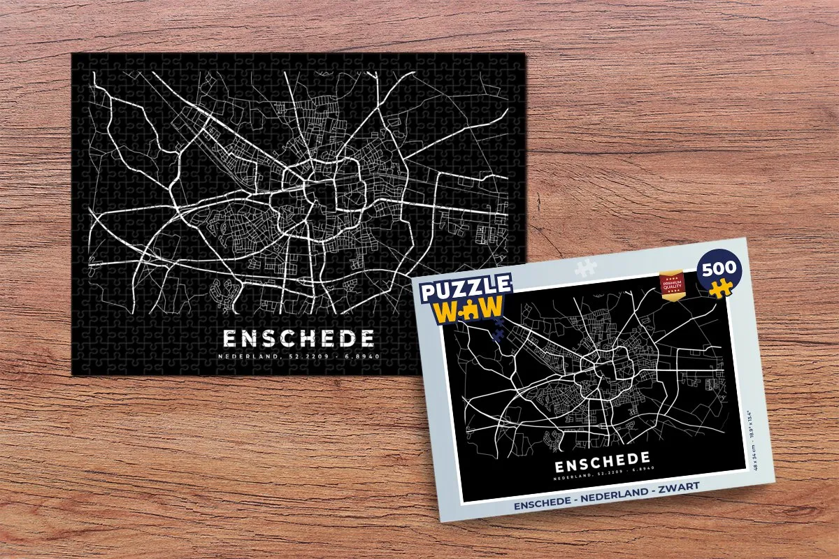PuzzleWow Enschede Legpuzzel 500 Stuks - Multicolor