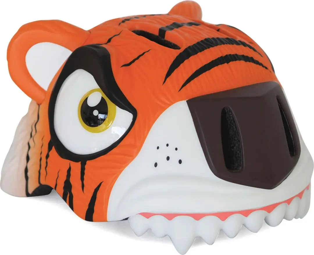 Crazy Safety Tiger Kinderfietshelm Oranje