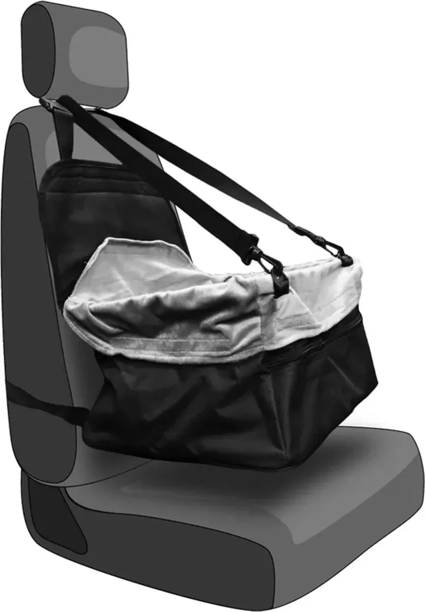 Flamingo Autostoel Ula Hond - 41x36x25cm - Zwart - afbeelding 6 van 6