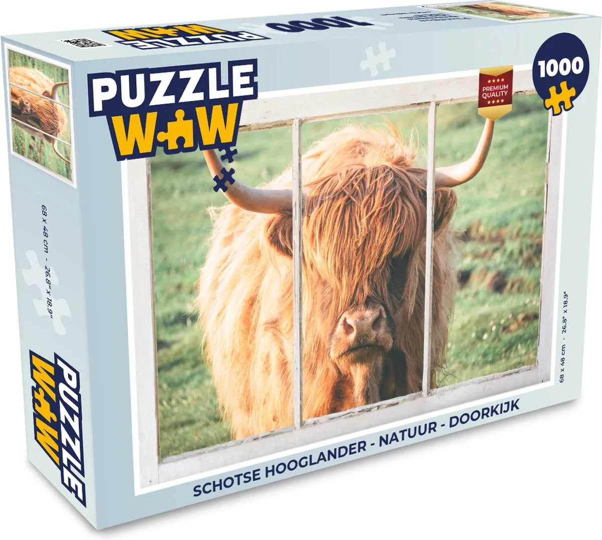 PuzzleWow Schotse Hooglander Legpuzzel 1000 Stuks