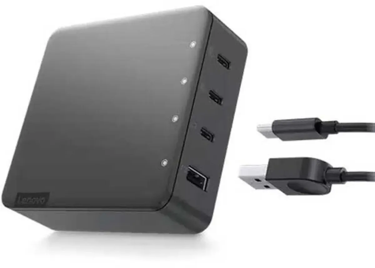 Lenovo G0A6130WEU Universele Oplader - 4 Poorten - Zwart