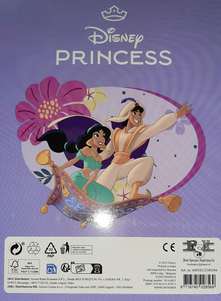 Disney Princess Kleurboek - Doornroosje & Tiana - 32 Pagina's - Multicolor
