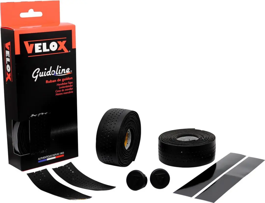 Velox Guidoline stuurlint Performance Line 1.90m Mat Zwart - afbeelding 2 van 4