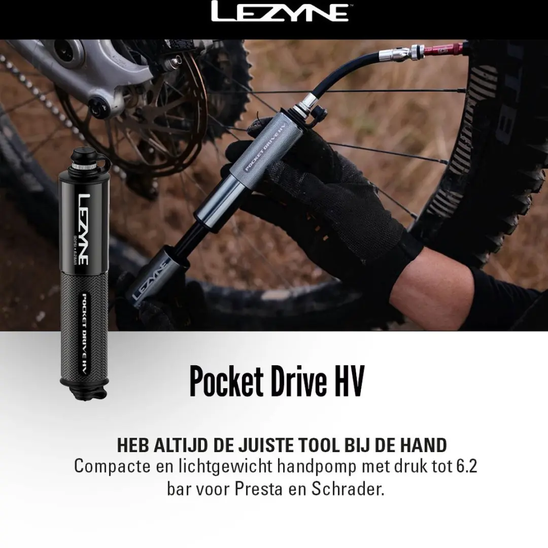 Lezyne Pocket Drive HV Handpomp - afbeelding 2 van 6